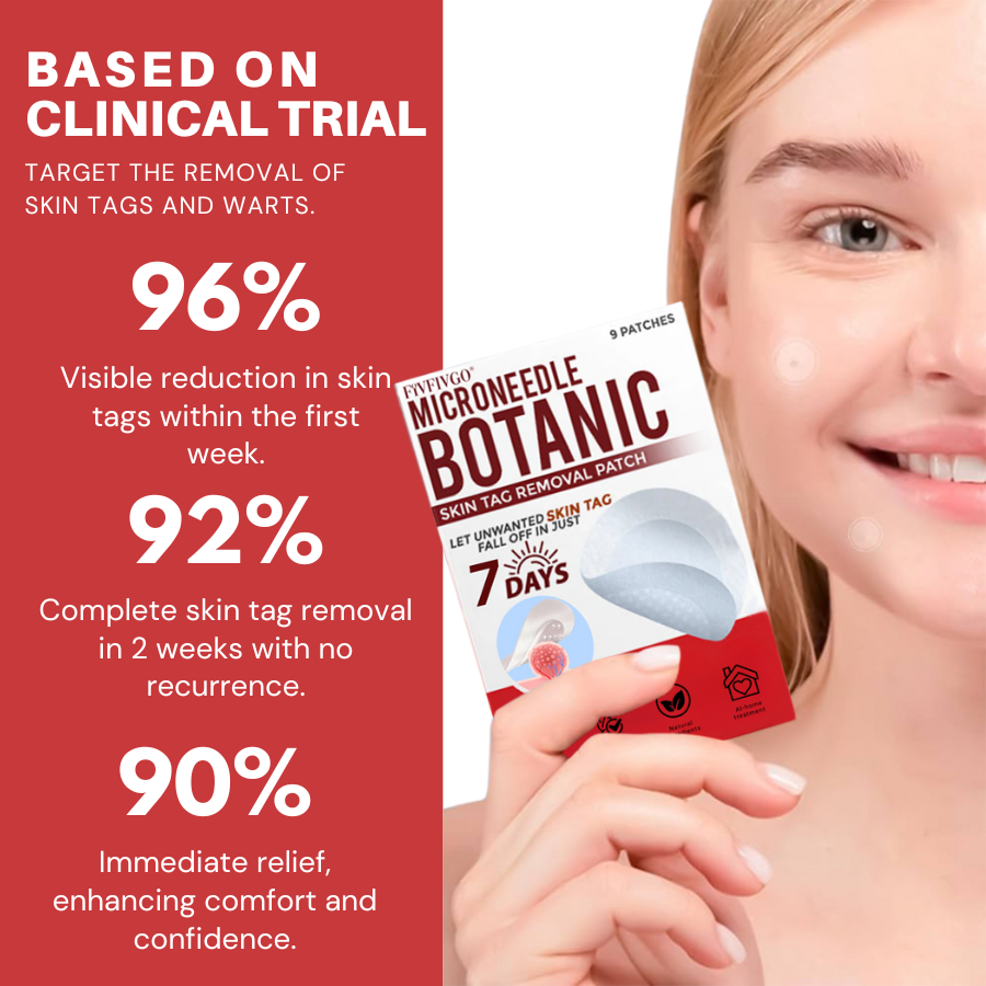 Fivfivgo® MicroNeedle Botanic Skin Tag Removal Patch