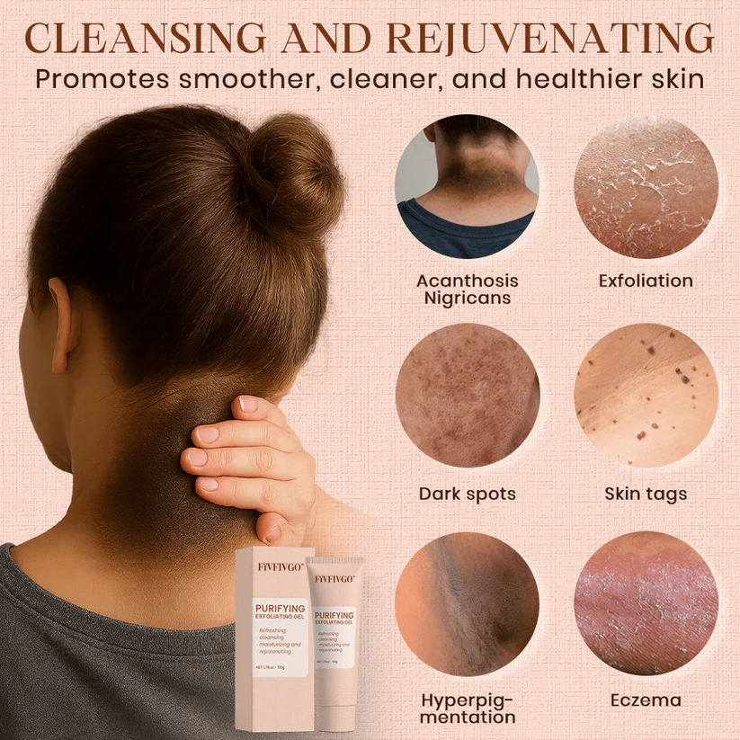 Fivfivgo® Purifying Exfoliating Gel for Acanthosis Nigricans, Exfoliation, Dark Spots, Skin Tags, and Eczema