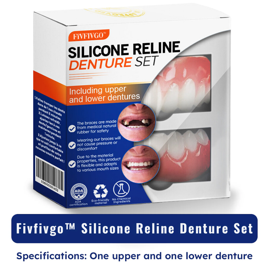 Fivfivgo® Silicone Reline Denture Set (ADA Certified)