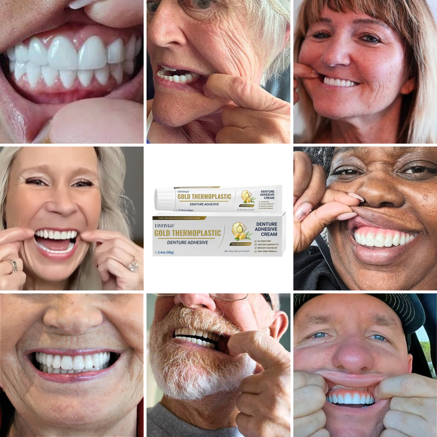 Fivfivgo® Gold Thermoplastic Denture Adhesive