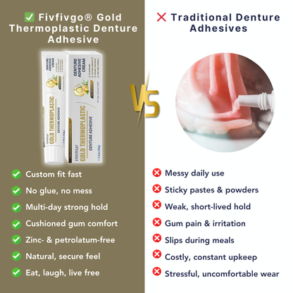 Fivfivgo® Gold Thermoplastic Denture Adhesive