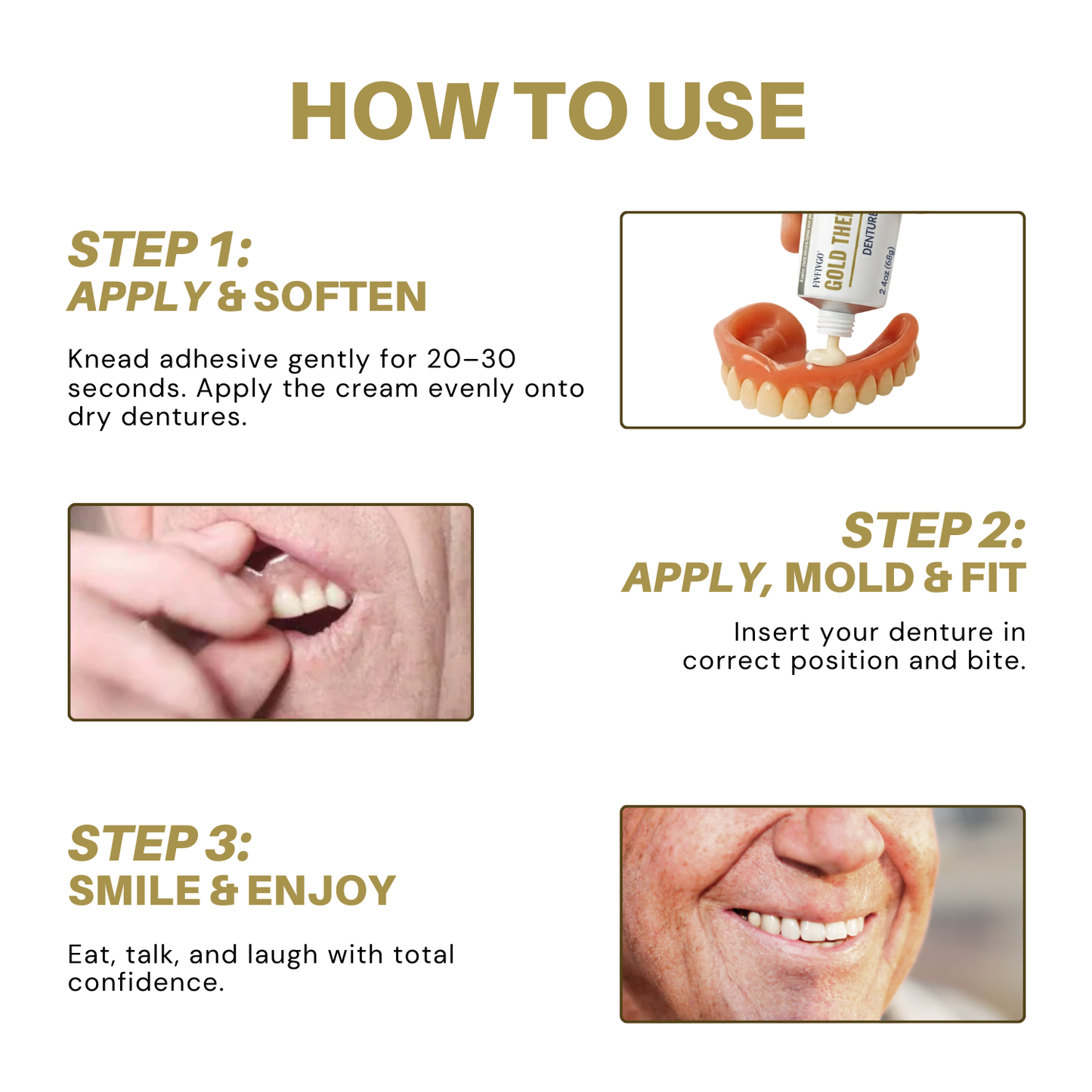Fivfivgo® Gold Thermoplastic Denture Adhesive