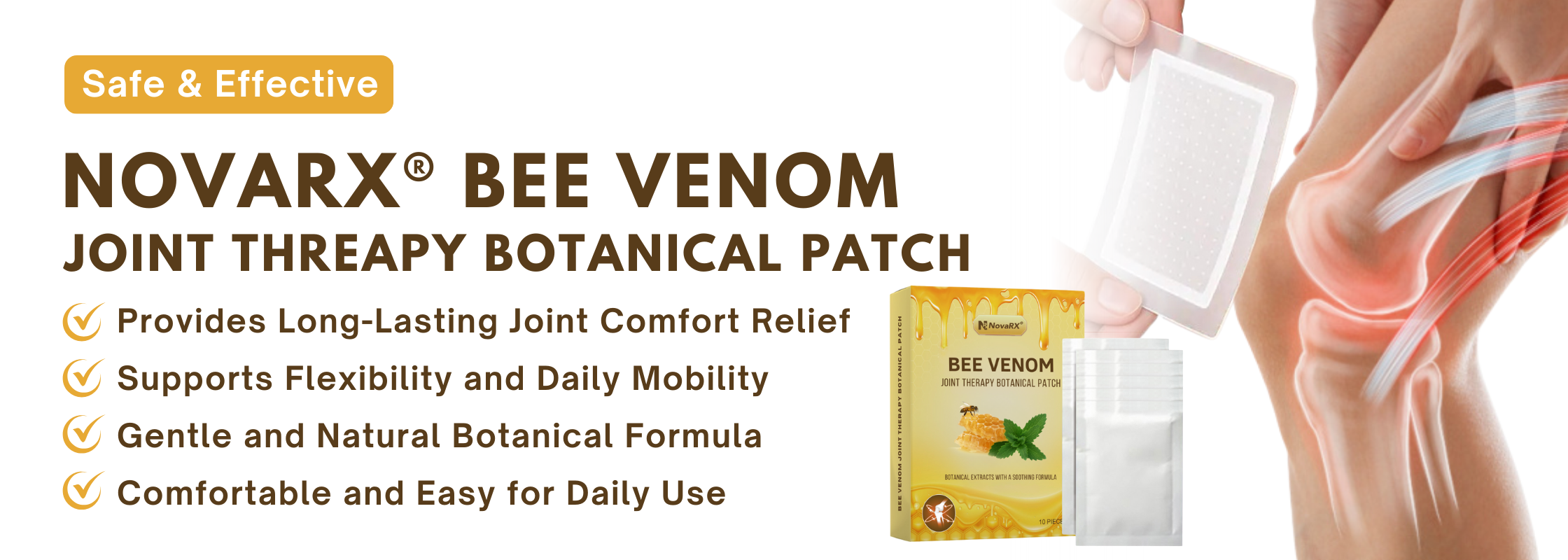 NovaRX® Bee Venom Joint Therapy Botanical Patch image NovaRX® Bee Venom Joint Therapy Botanical Patch