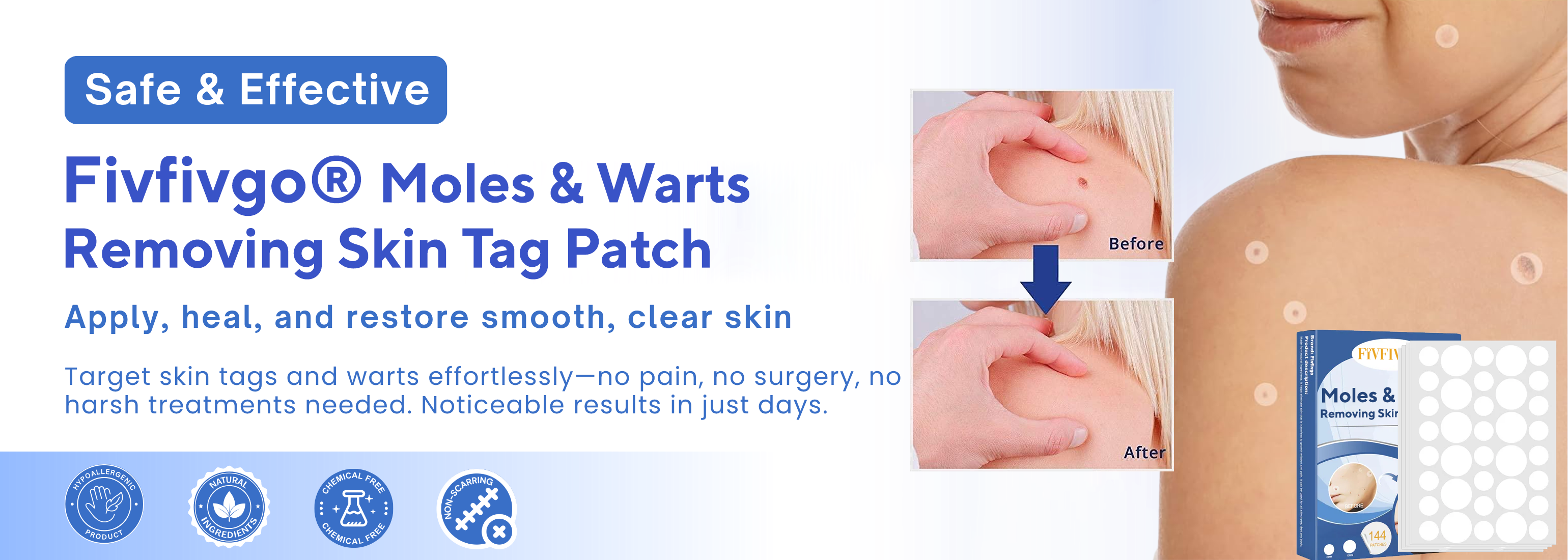 Fivfivgo® Moles & Warts Removing Skin Tag Patch image Fivfivgo® Moles & Warts Removing Skin Tag Patch