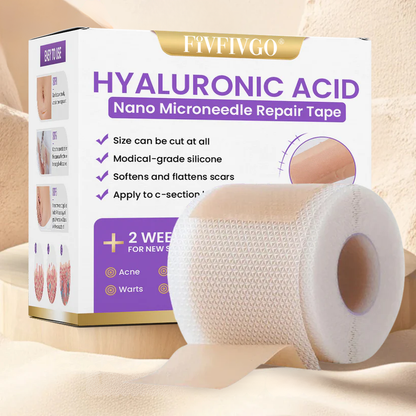 Fivfivgo® Hyaluronic Acid Nano Microneedle Repair Tape (Treatment of old and new scars, reduction of surgical scars, stretch marks, keloids, acne, burns, warts, dermatomes and varicose veins)