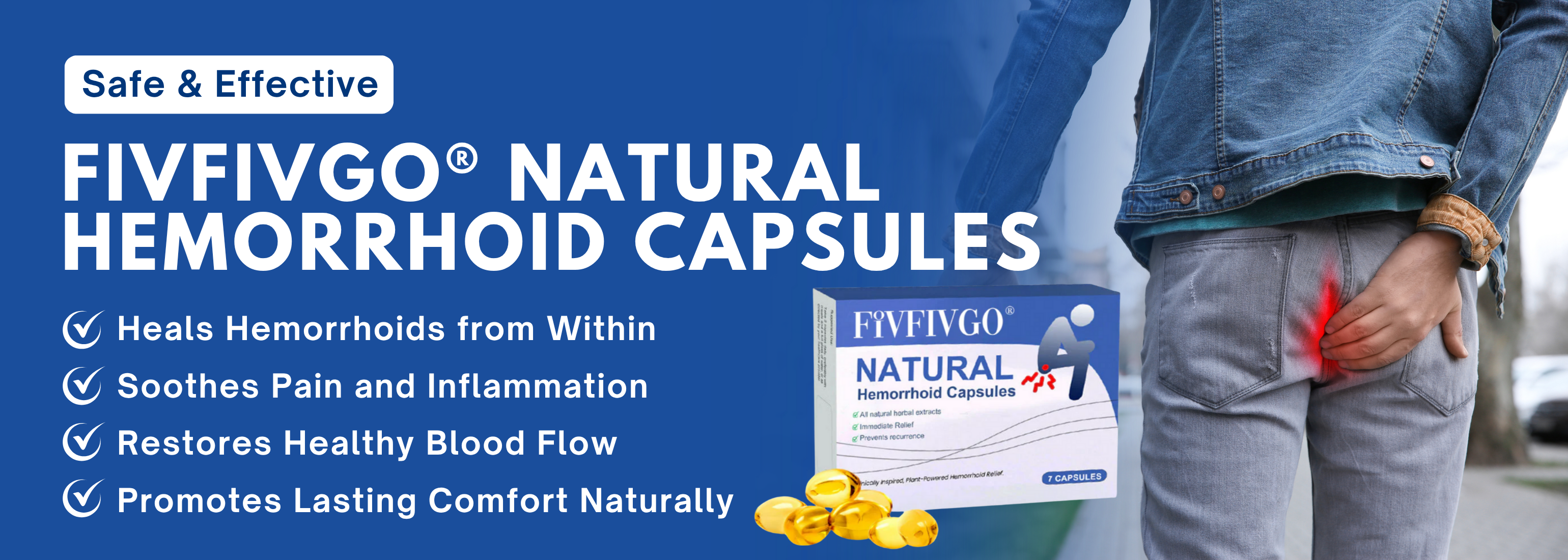 Fivfivgo® Natural Hemorrhoid Capsules image Fivfivgo® Natural Hemorrhoid Capsules