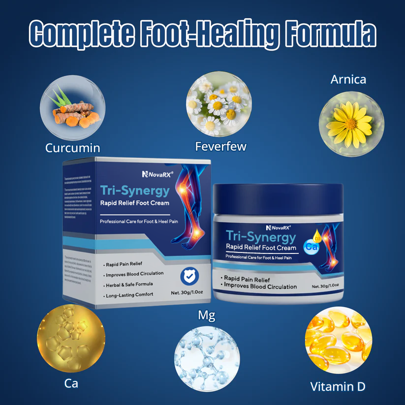 NovaRX® Tri-Synergy Rapid Relief Foot Cream