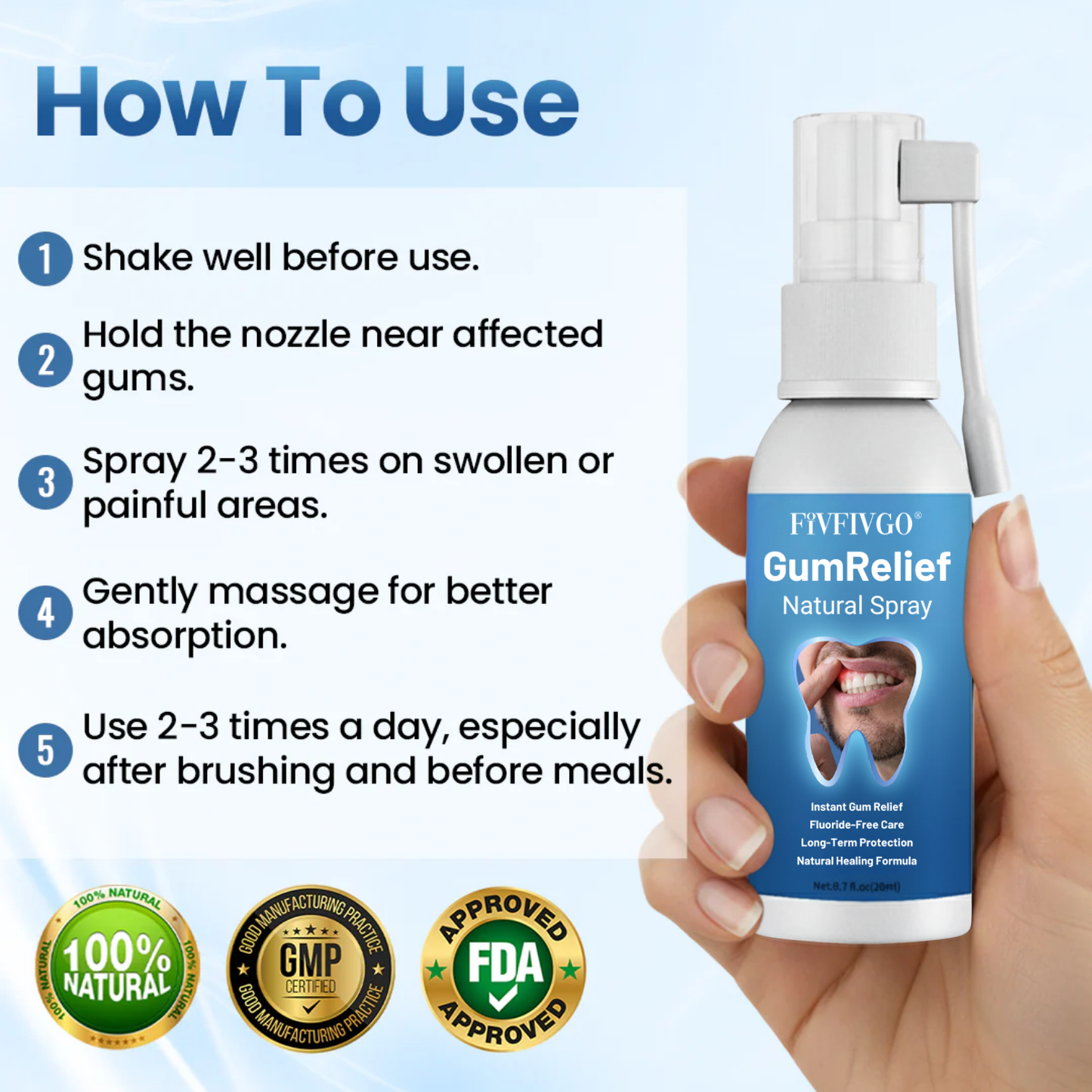 Fivfivgo® GumRelief Natural Spray