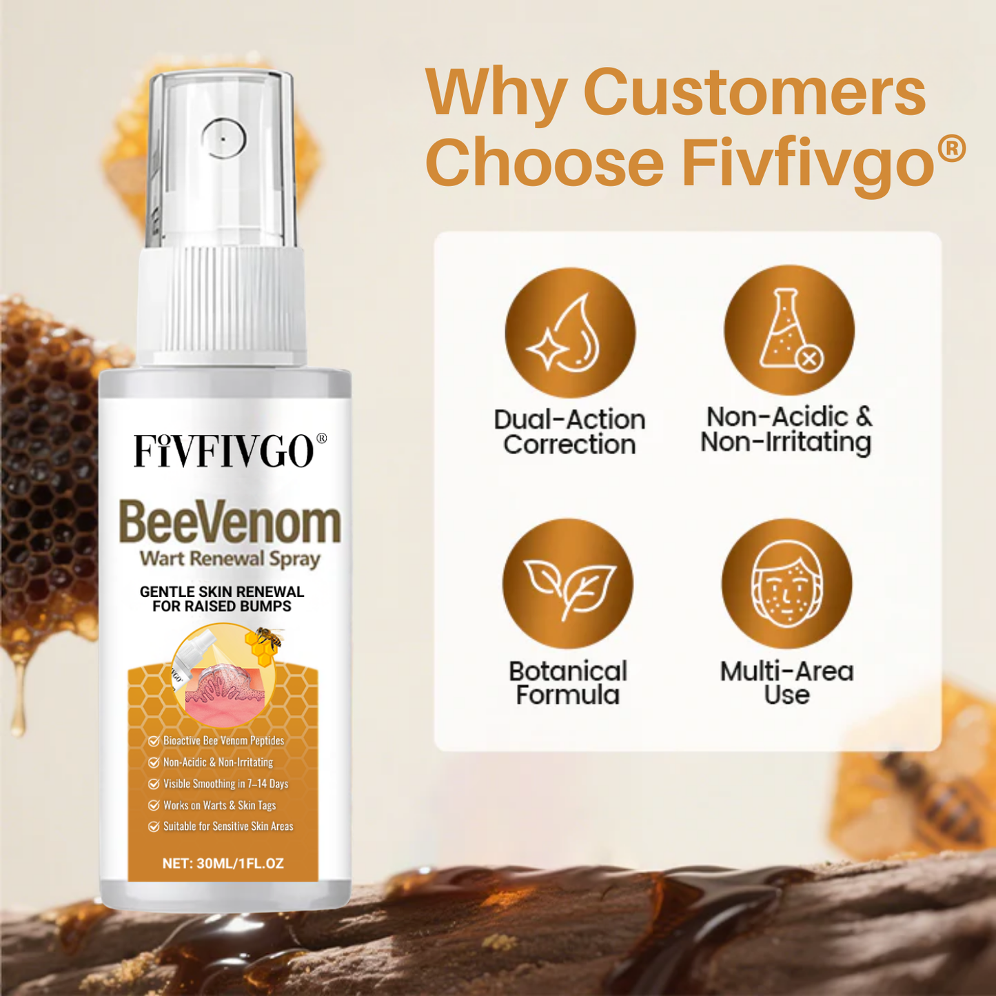 Fivfivgo® BeeVenom Wart Renewal Spray