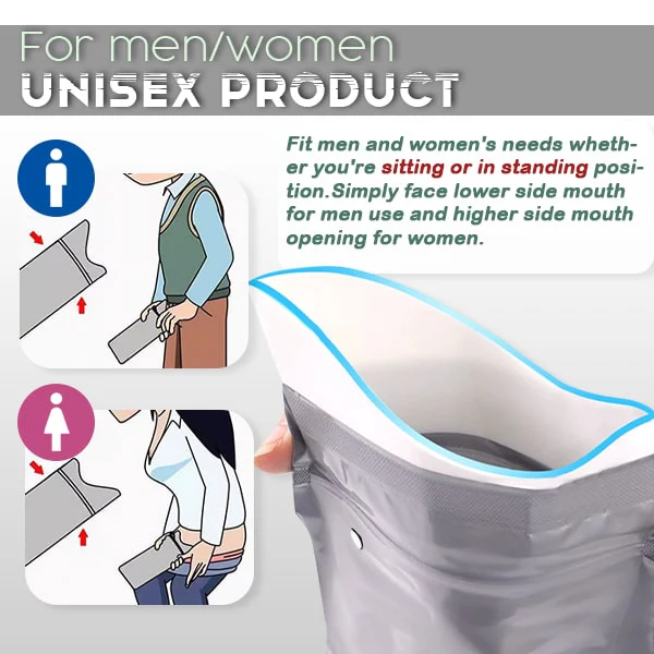 Disposable Non-Spill Travel Emergency Urine Bag