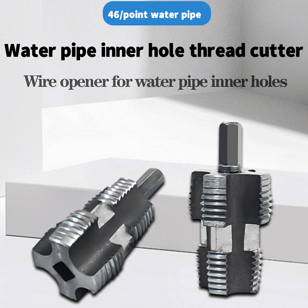 Electric Drill Compatible PVC Pipe Threader Kit with Various Die Sizes