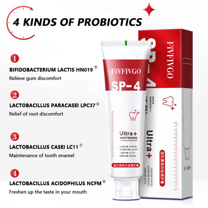 Fivfivgo™ 4TM Probiotic Whitening Toothpaste