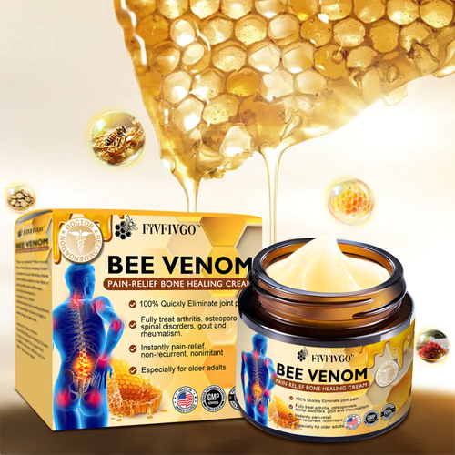 Fivfivgo™ Bee Venom Instant Ultra Strength Pain Relief Therapy Cream (Provides pain eliminate for Arthritis, Muscle, Back Pain, Knees, Back, Shoulders, Hips, Wrists, Hands)