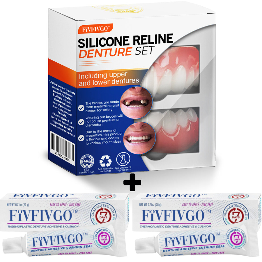 Fivfivgo™ Silicone Reline Denture Set (ADA Certified)