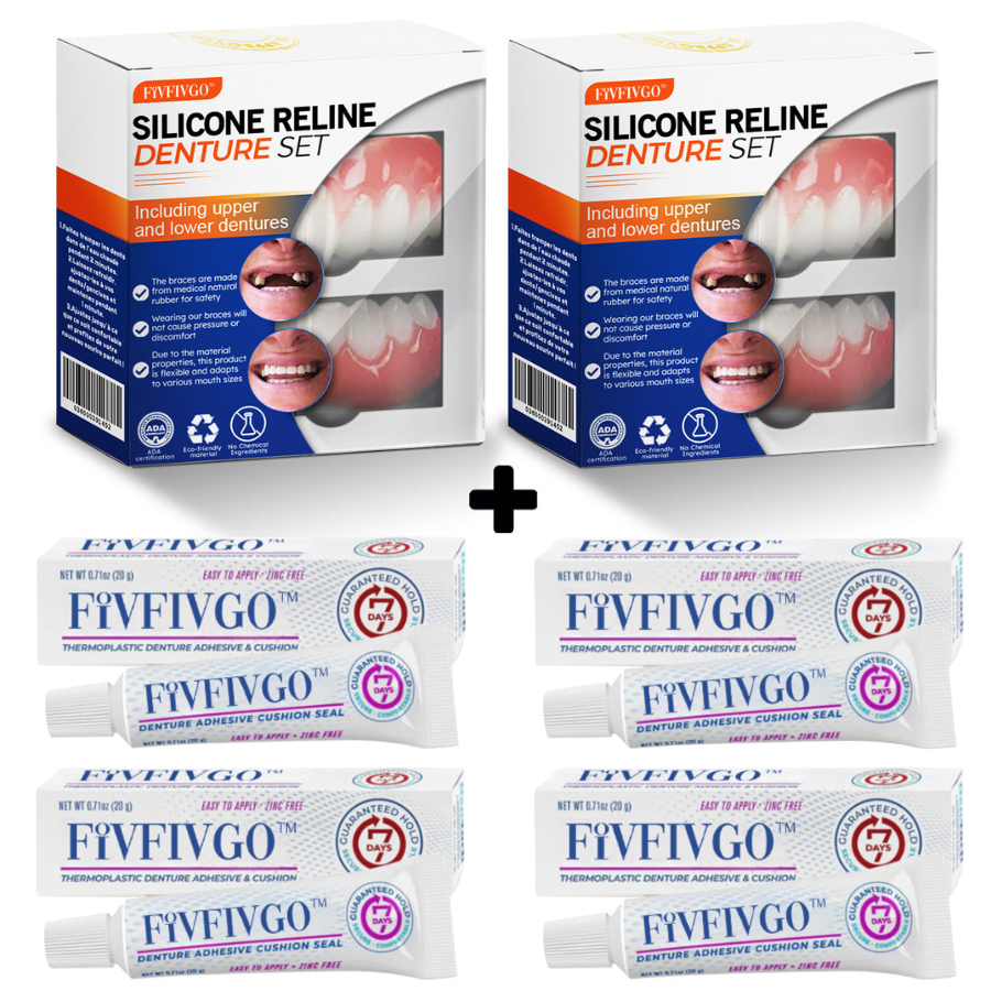 Fivfivgo™ Silicone Reline Denture Set (ADA Certified)