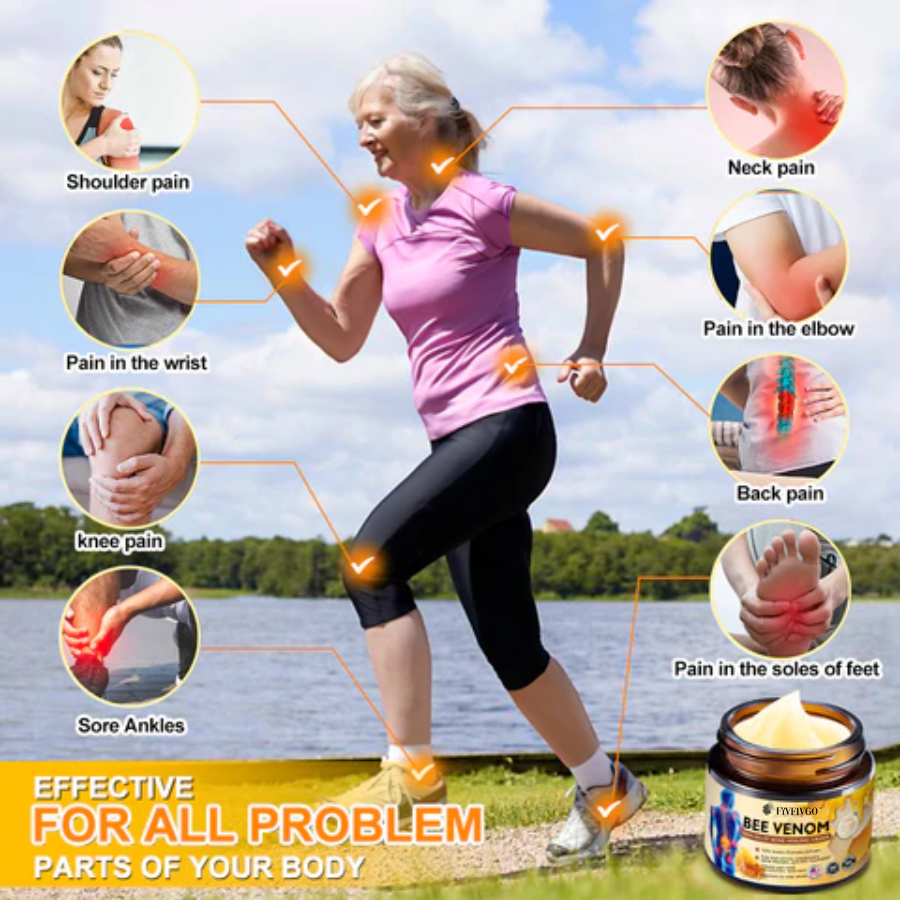 Fivfivgo™ Bee Venom Instant Ultra Strength Pain Relief Therapy Cream (Provides pain eliminate for Arthritis, Muscle, Back Pain, Knees, Back, Shoulders, Hips, Wrists, Hands)