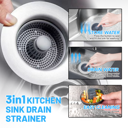 Fivfivgo® 3in1 Kitchen Sink Drain Strainer