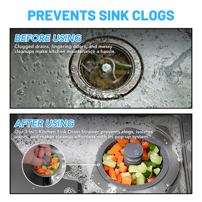 Fivfivgo® 3in1 Kitchen Sink Drain Strainer